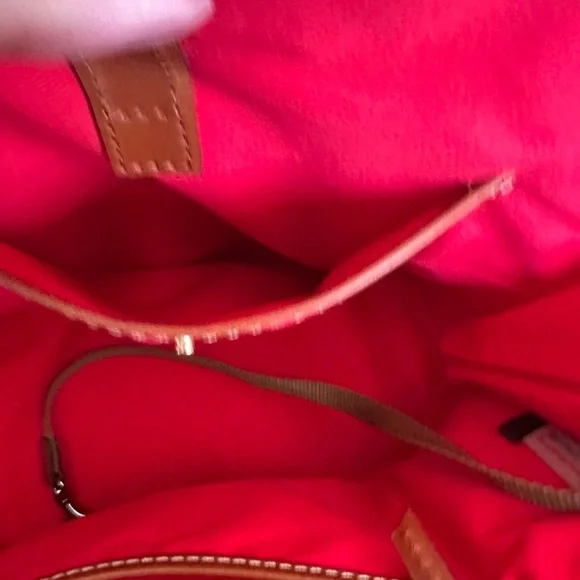 Dooney & Bourke Tan and Brown Double Zip Zip Dome Satchel - NWOT - Picture 11 of 12